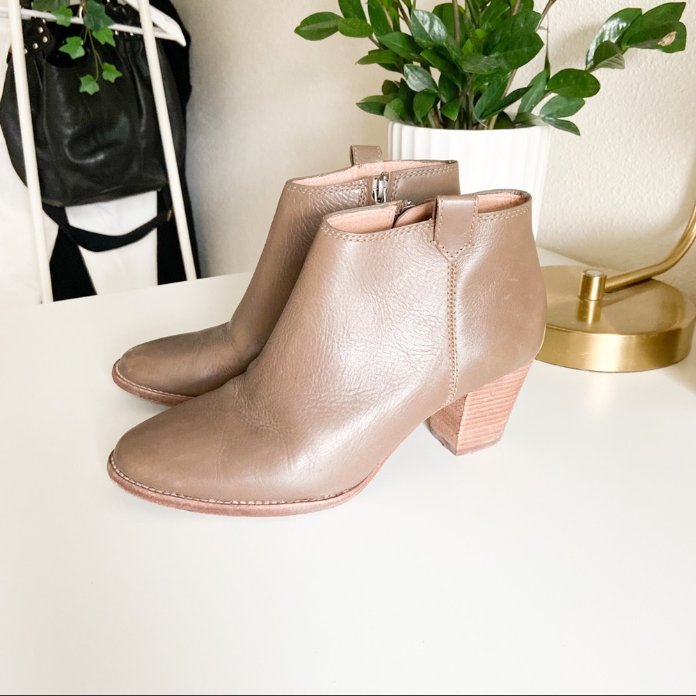 Madewell | Billie Brown Leather Booties size 8